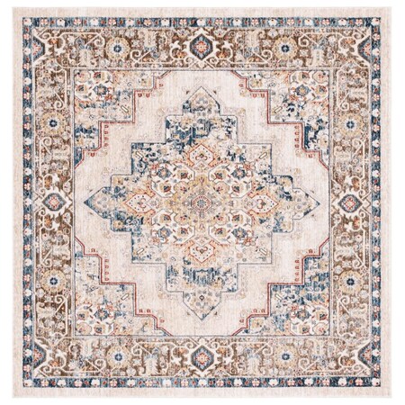 Safavieh 6 x 6 ft. Olympia 208B Power Loomed Square Area Rug Beige & Blue OPA208B-6SQ